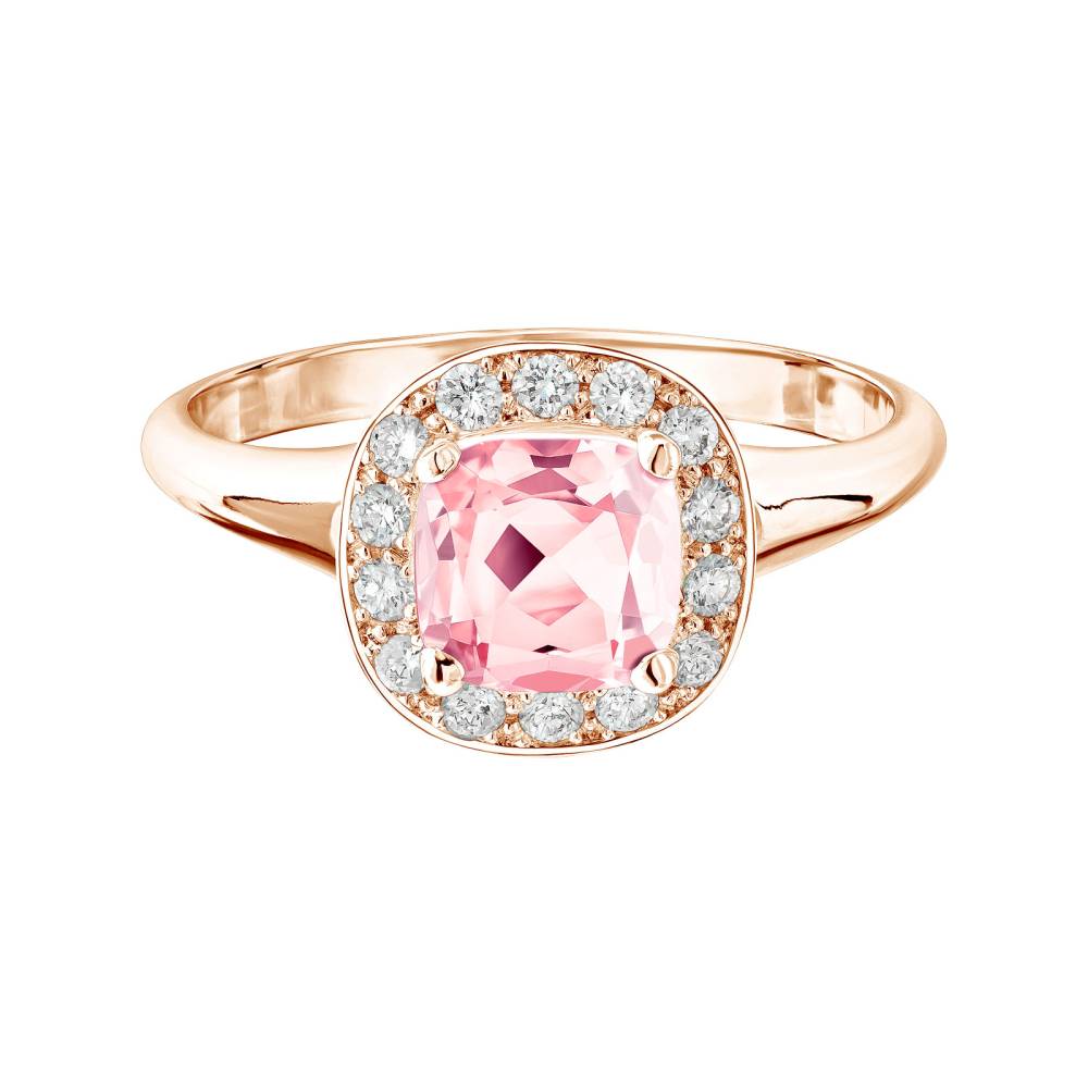 Ring Rose gold Tourmaline and diamonds Mada 2