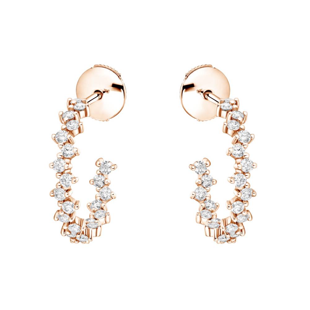 Boucles d'oreilles Or rose Diamant Paris 1901 M 2