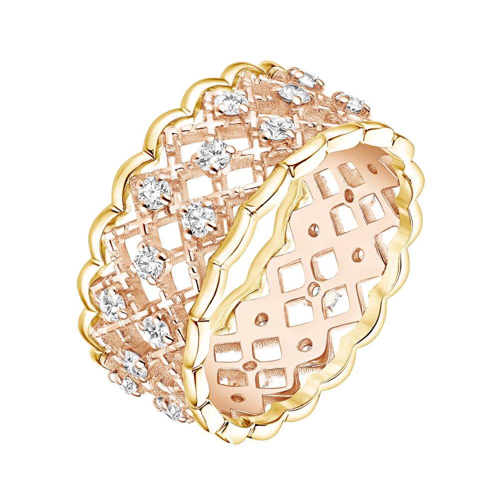 Ring Rose and yellow gold Diamond RétroMilano Duo 2