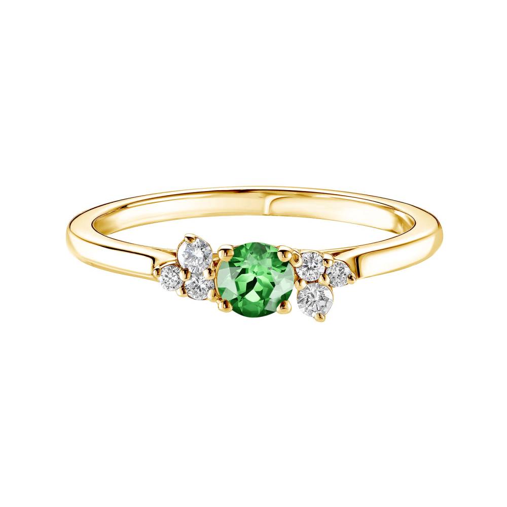 Bague Or jaune Tsavorite et diamants Baby EverBloom 2