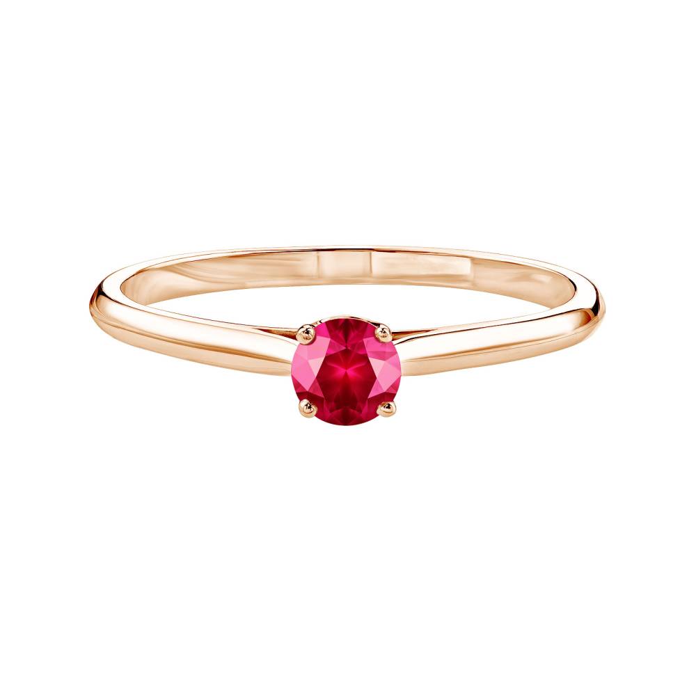 Bague Or rose Rubis Baby Lady 2