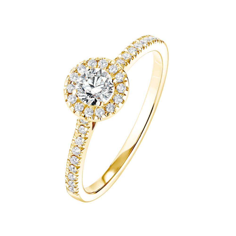 Bague Or jaune Diamant Rétromantique S Pavée 2