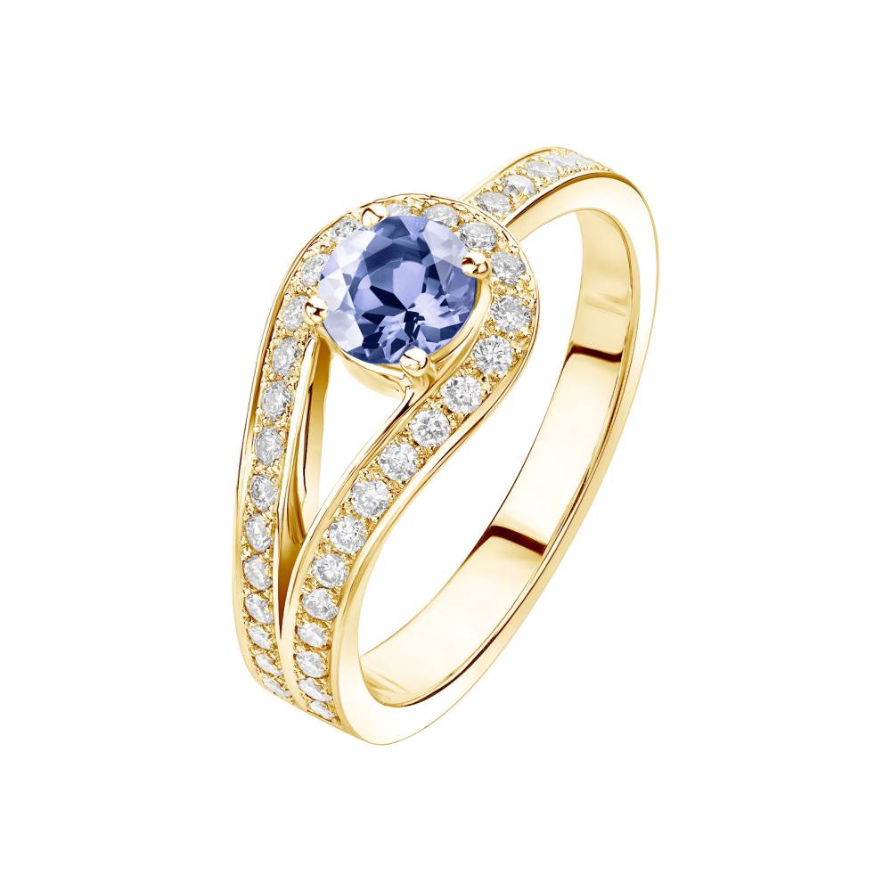 Bague Or jaune Tanzanite et diamants Romy 2