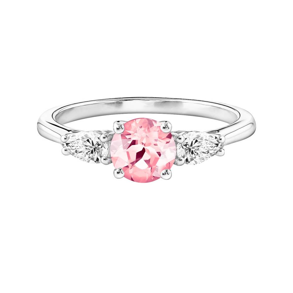 Ring Platinum Tourmaline and diamonds Lady Duo de Poires 2