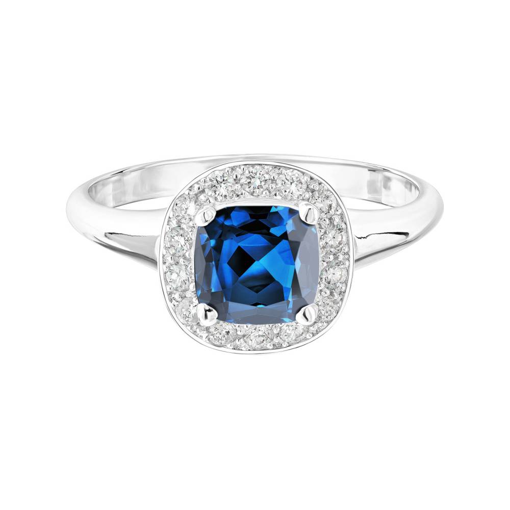 Ring White gold Sapphire and diamonds Mada 2