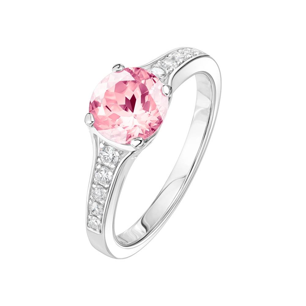 Ring Platinum Tourmaline and diamonds Victoria 2