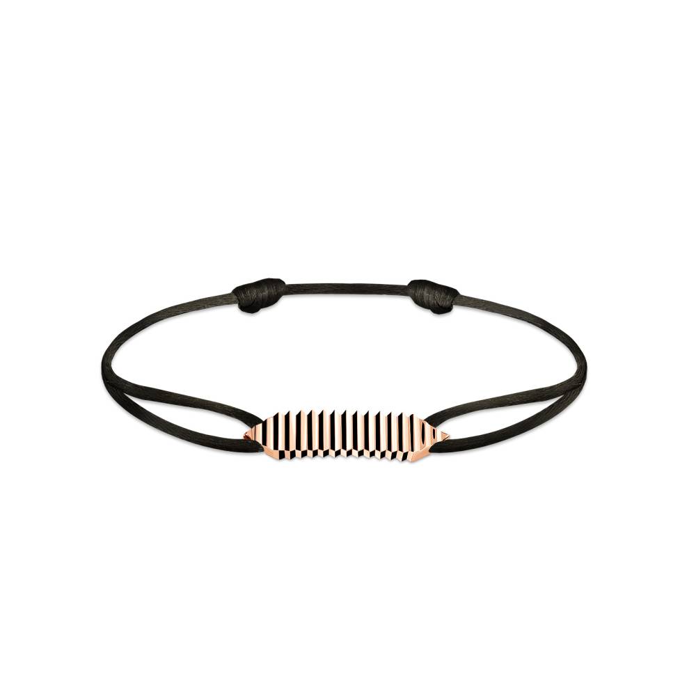 Kordel-Armband Roségold Entaille Crans 2