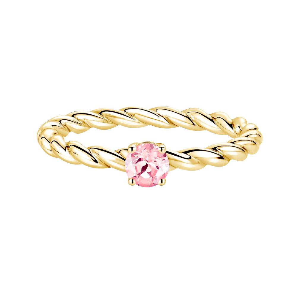 Ring Yellow gold Tourmaline and diamonds Capucine 4 mm 2