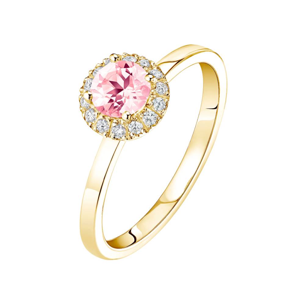 Ring Yellow gold Tourmaline and diamonds Rétromantique M 2