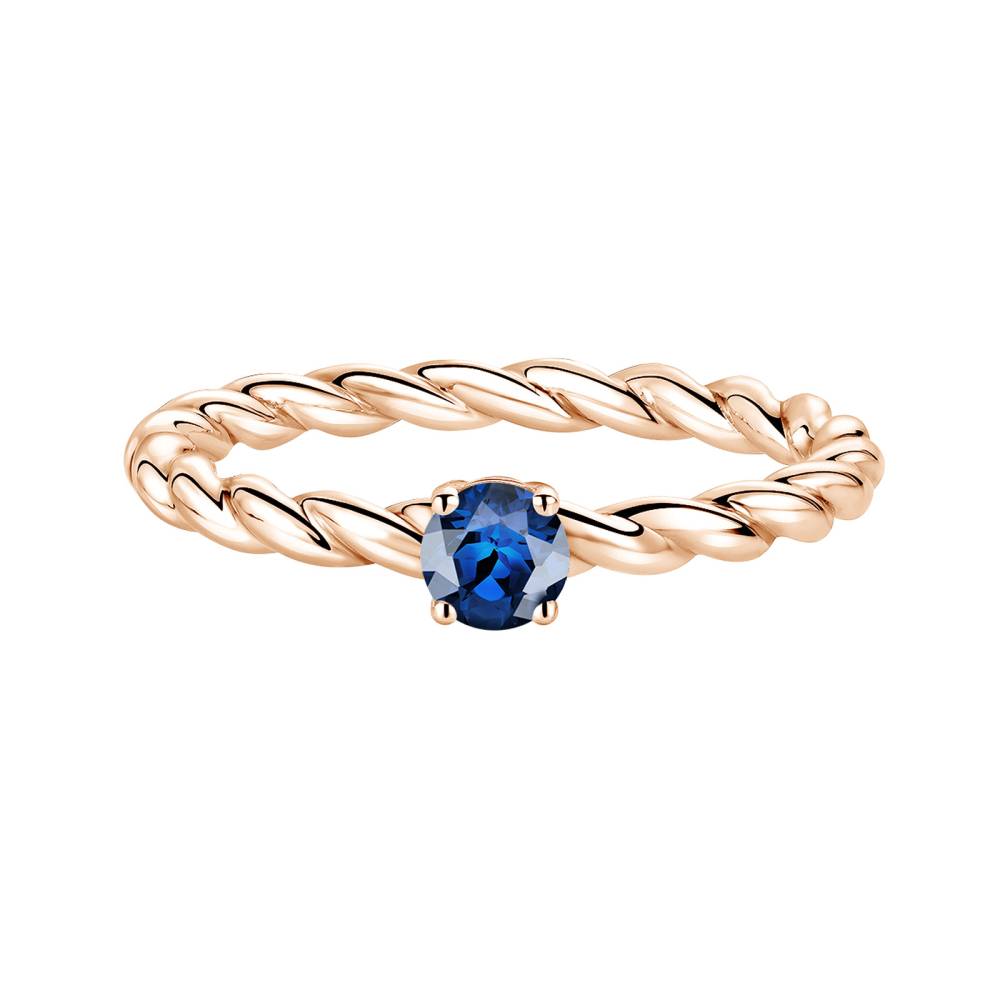 Ring Rose gold Sapphire and diamonds Capucine 4 mm 2