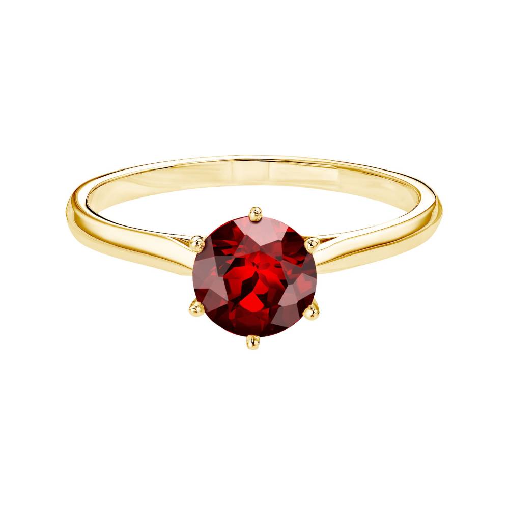 Ring Gelbgold Granat Lady 2