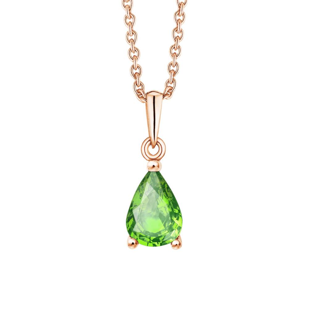 Pendentif Or rose Tsavorite Goutte 2