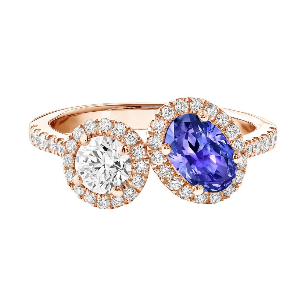 Ring Rose gold Tanzanite and diamonds AlterEgo Ovale L 2