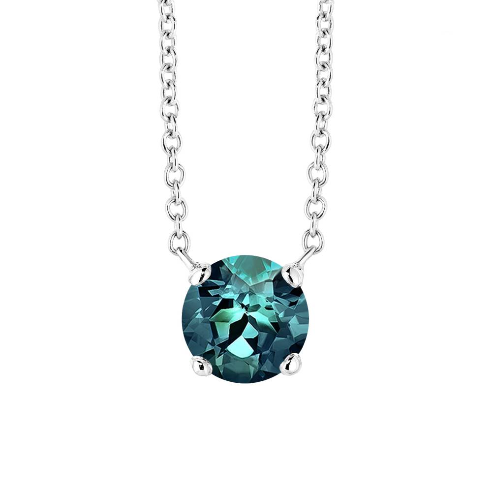 Pendant White gold Teal Sapphire Lady XXL 2