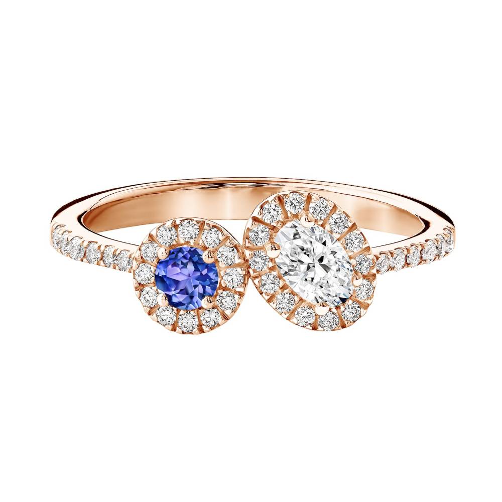 Ring Rose gold Tanzanite and diamonds AlterEgo Ovale 2