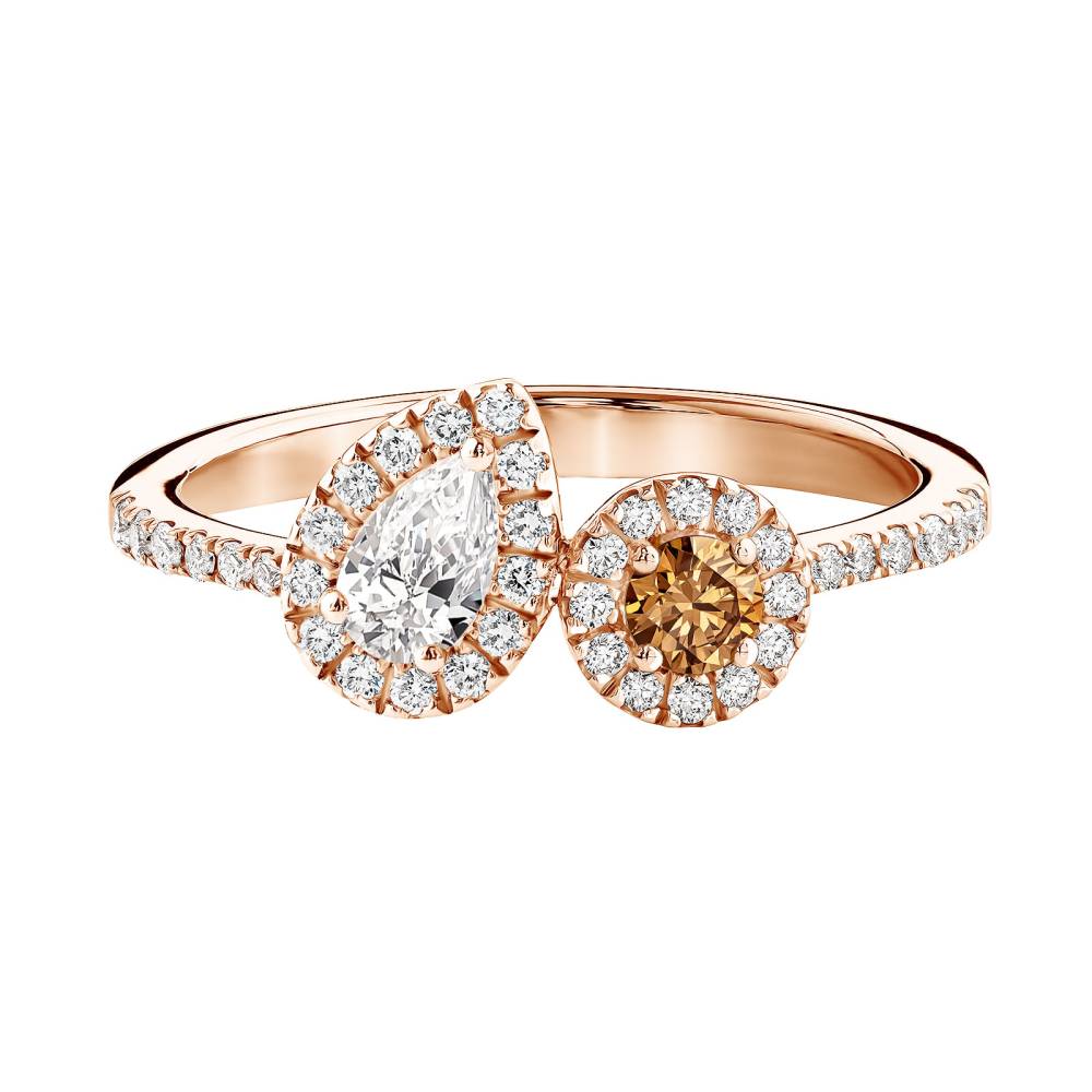 Bague Or rose Diamant Cognac et diamants AlterEgo Poire 2