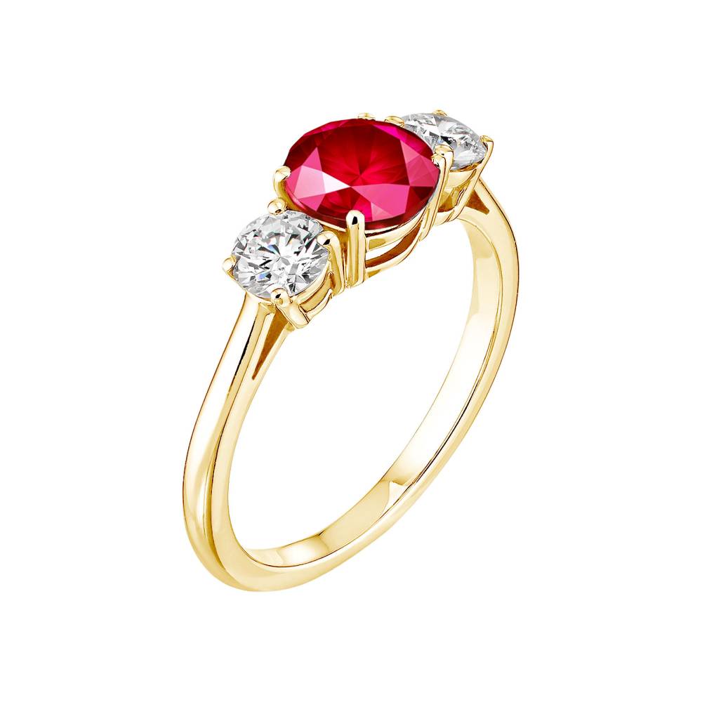 Ring Yellow gold Ruby Lady Duo 2