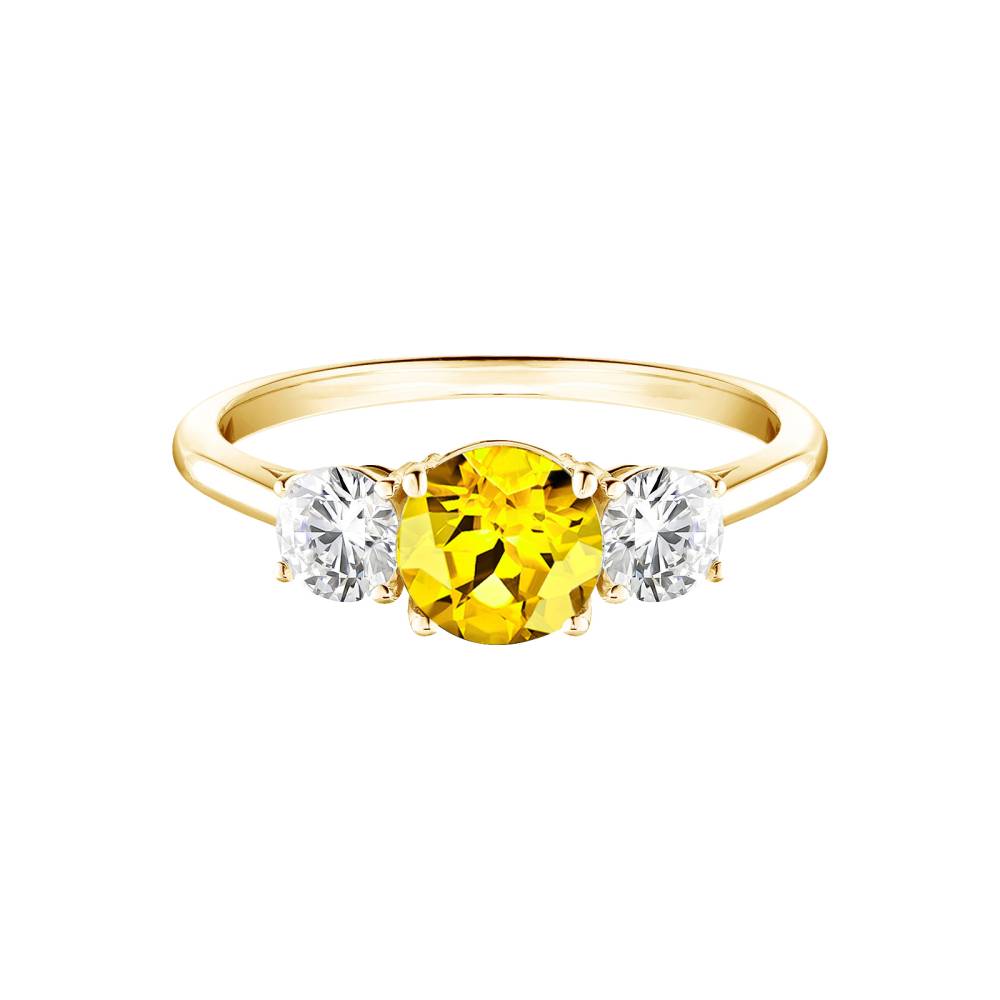 Bague Or jaune Saphir Jaune Little Lady Duo 2