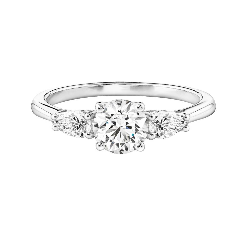 Ring Platinum Diamond Lady Duo de Poires 2