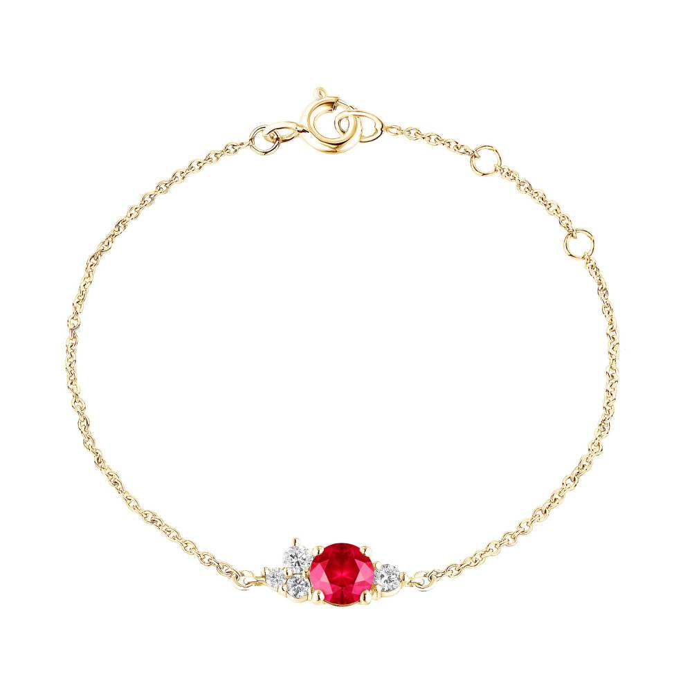 Bracelet Or jaune Rubis et diamants Baby EverBloom 2