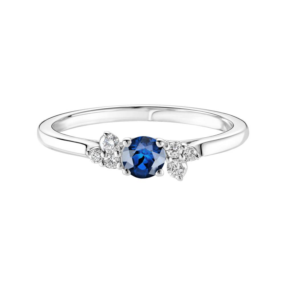 Ring Weißgold Saphir und diamanten Baby EverBloom 2