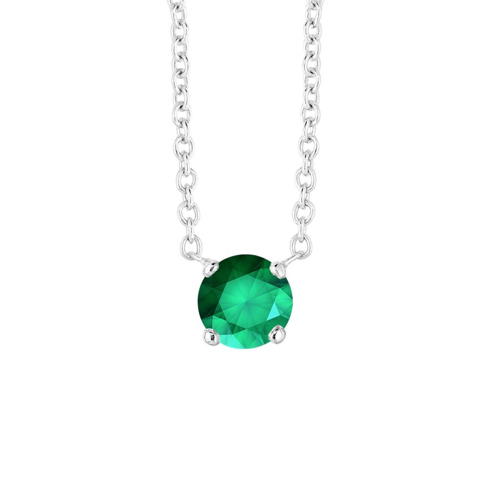 Pendant White gold Emerald Lady XL 2