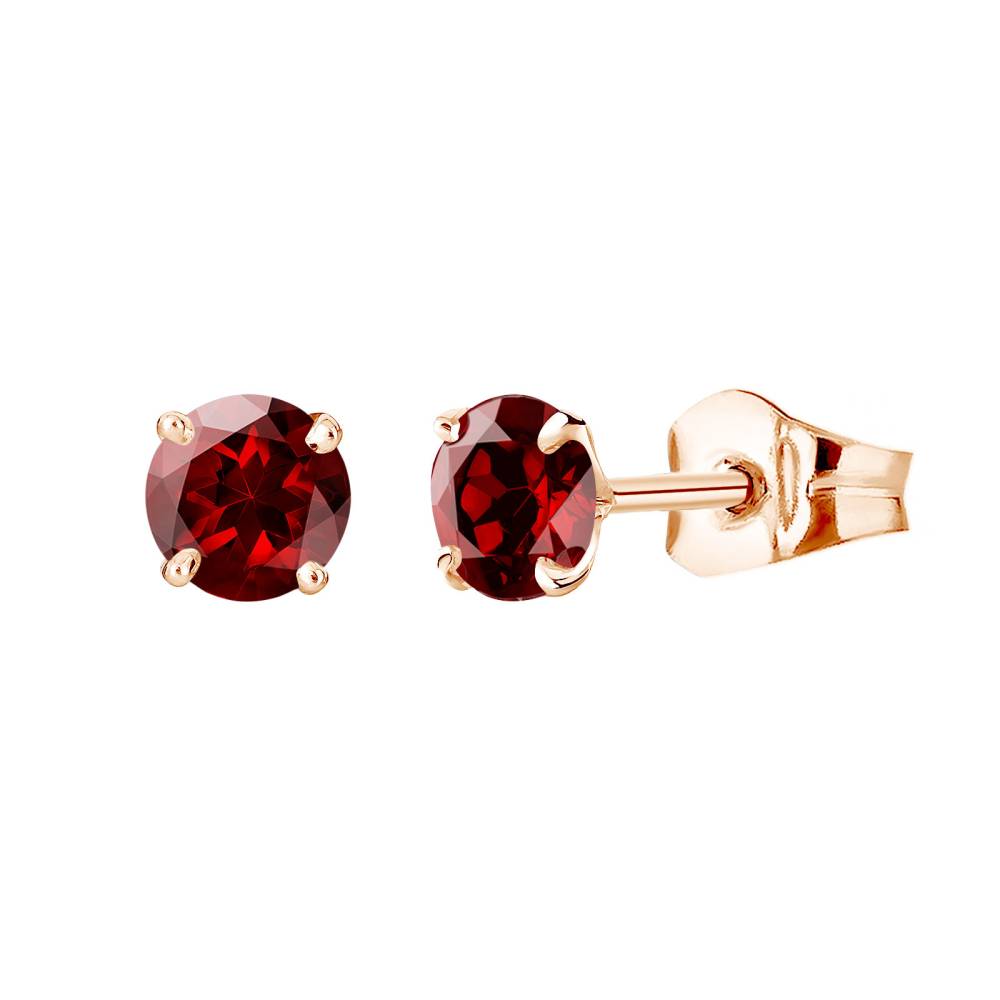 Earrings Rose gold Garnet Lady XL 2