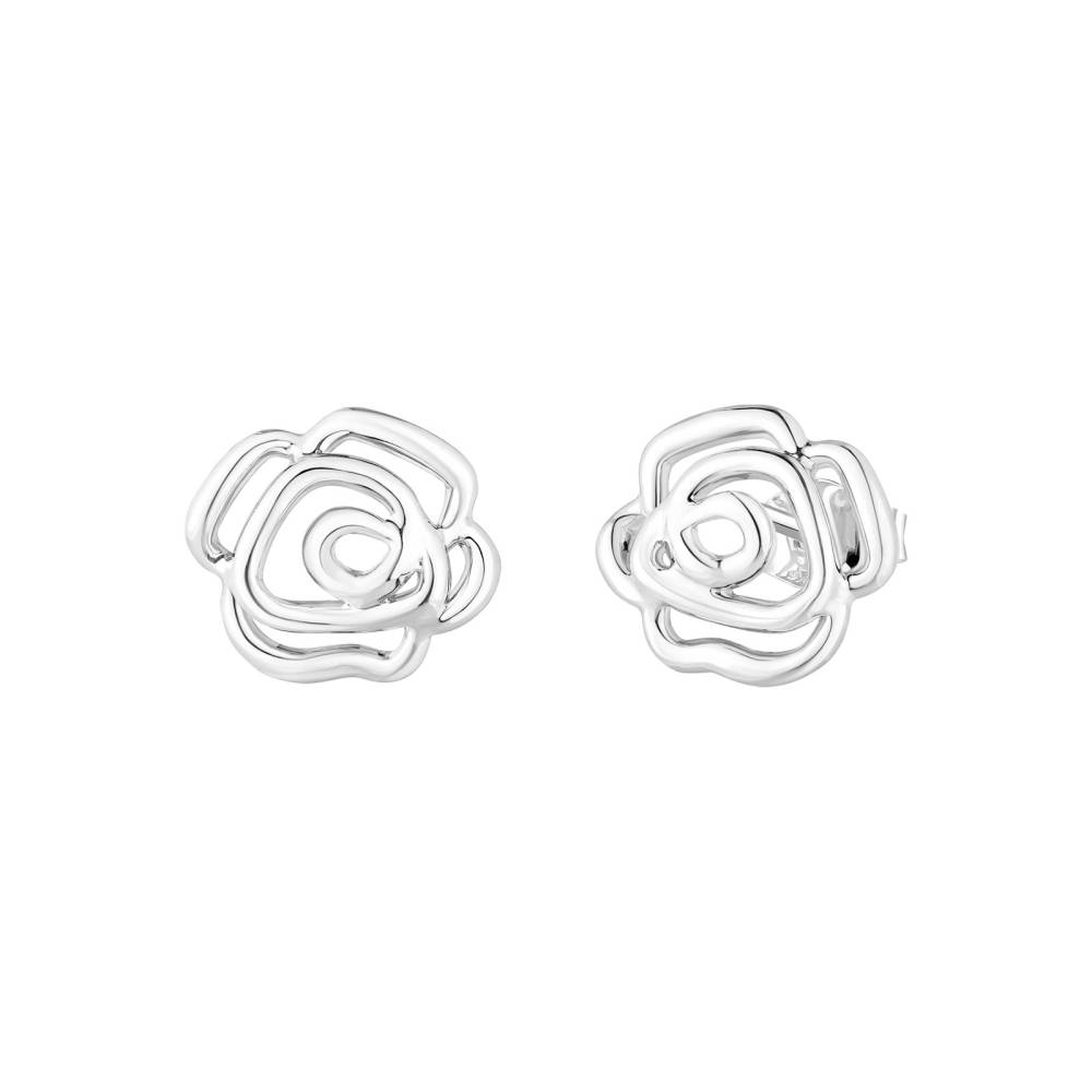 Boucles d'oreilles Or blanc PrimaRosa 2