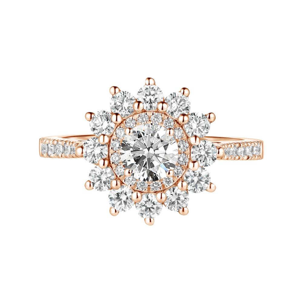 Ring Rose gold Diamond Lefkos 5 mm Pavée 2