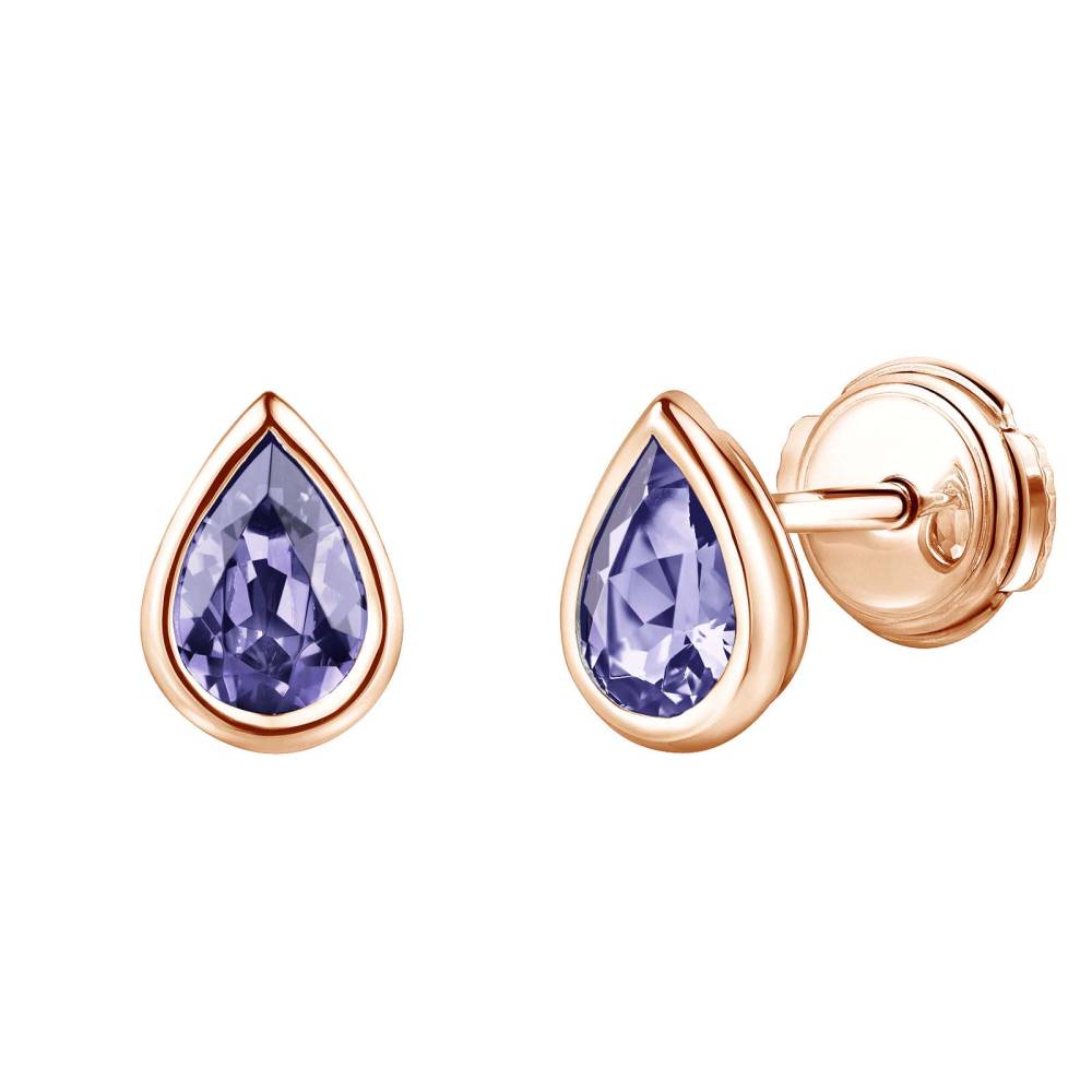 Earrings Rose gold Tanzanite Gemmyorama 2