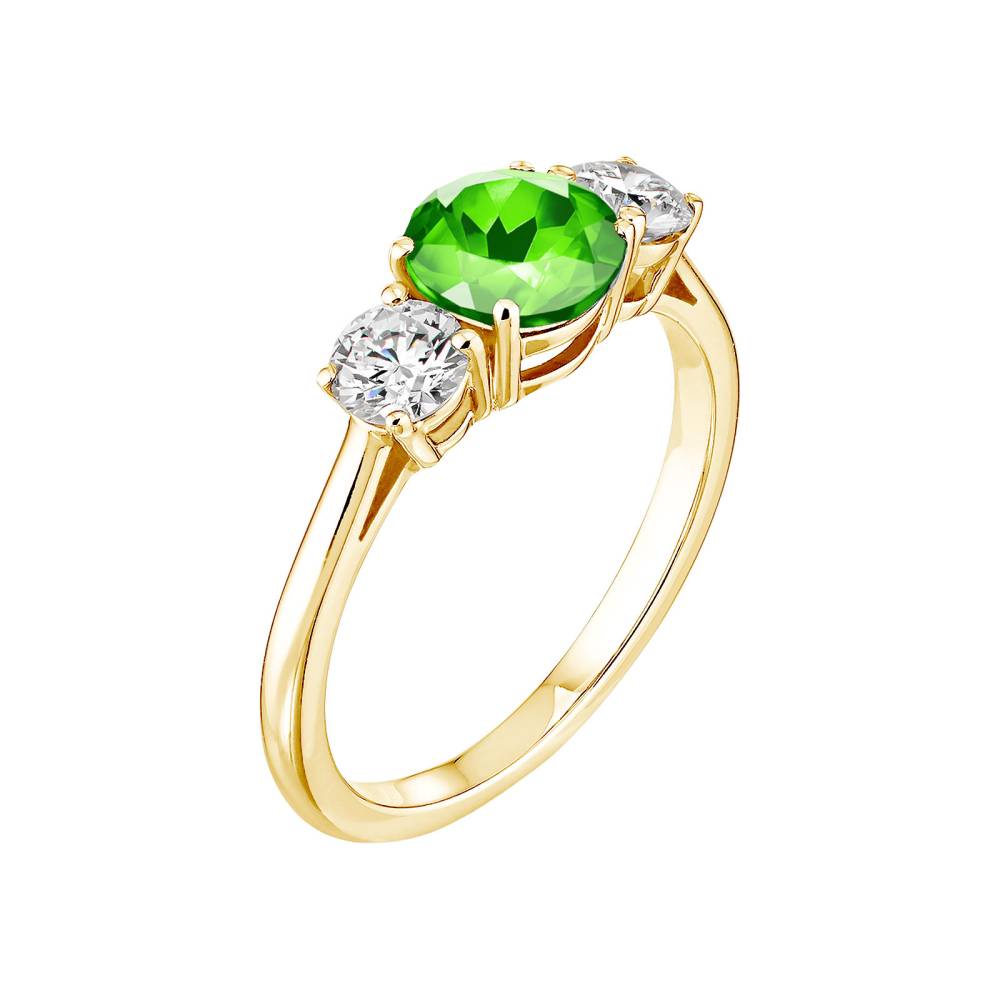 Bague Or jaune Tsavorite Lady Duo 2