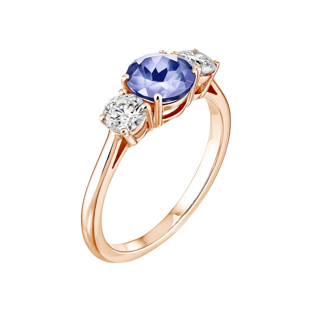 Bague Or rose Tanzanite Lady Duo 2