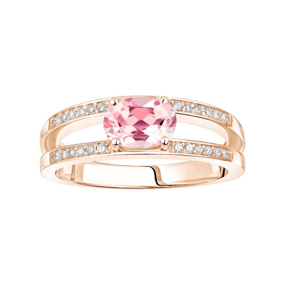 Bague Or rose Tourmaline et diamants Cassandra 2