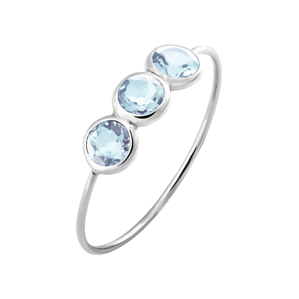 Ring White gold Aquamarine Gemmyorama Trio 2