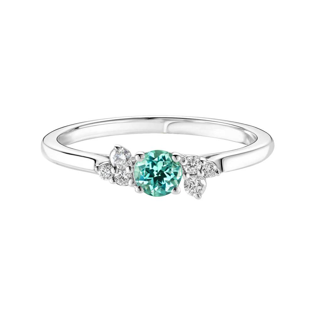 Bague Platine Tourmaline Mint et diamants Baby EverBloom 2