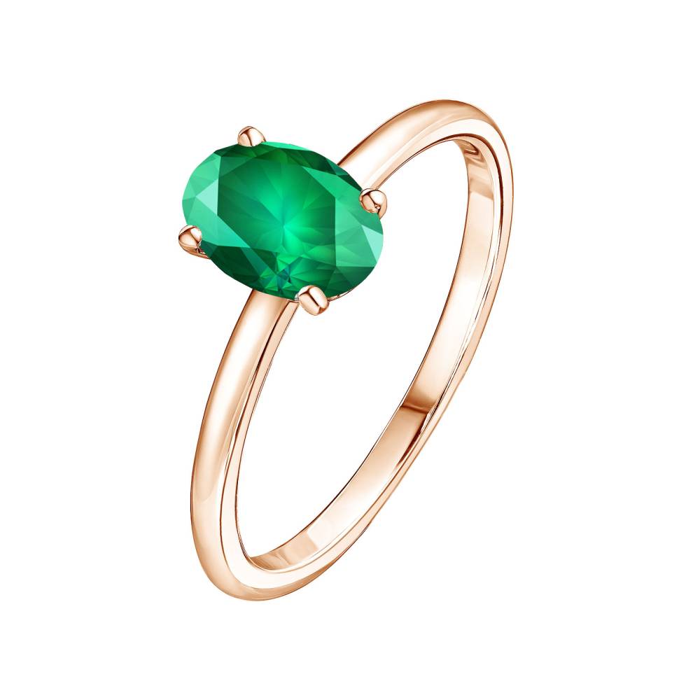 Ring Roségold Smaragdgrün Lady Ovale 2