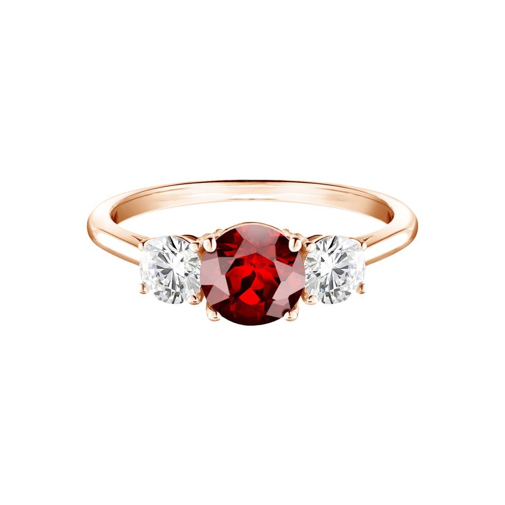 Ring Roségold Granat Little Lady Duo 2