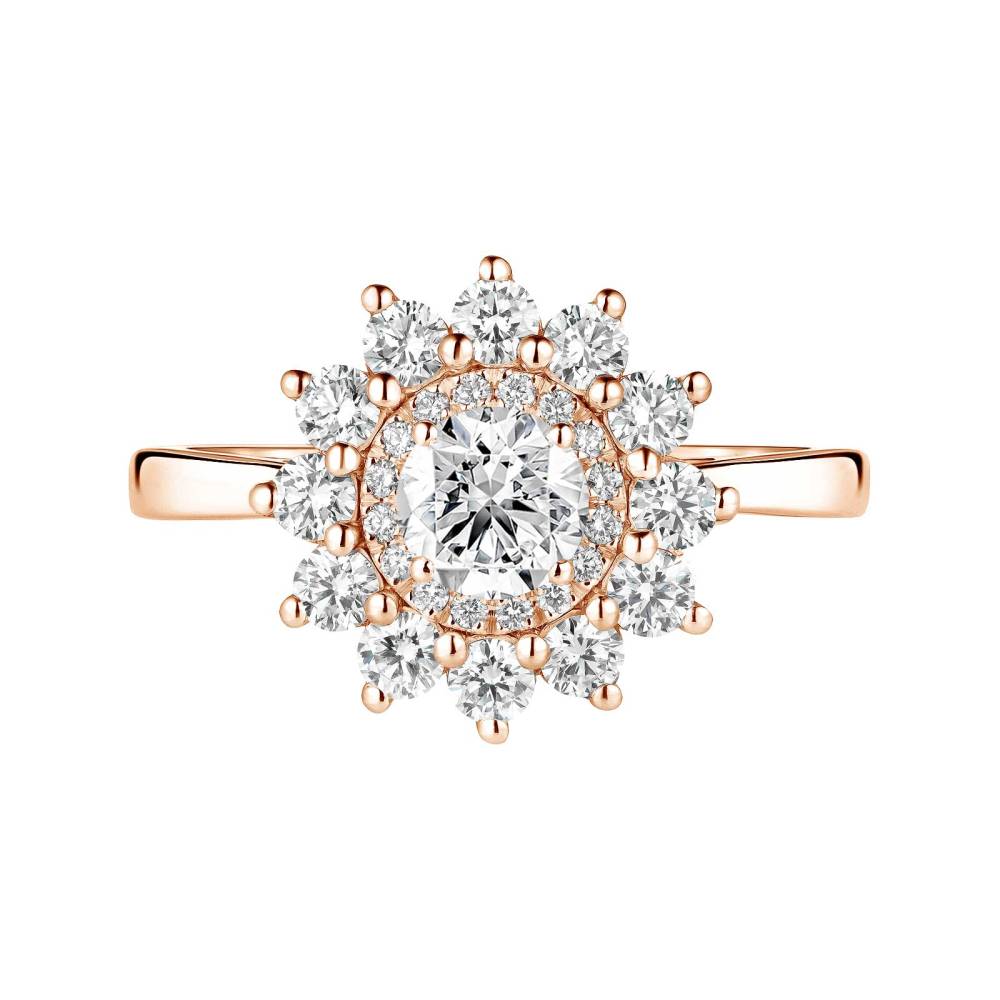 Ring Rose gold Diamond Lefkos 5 mm 2