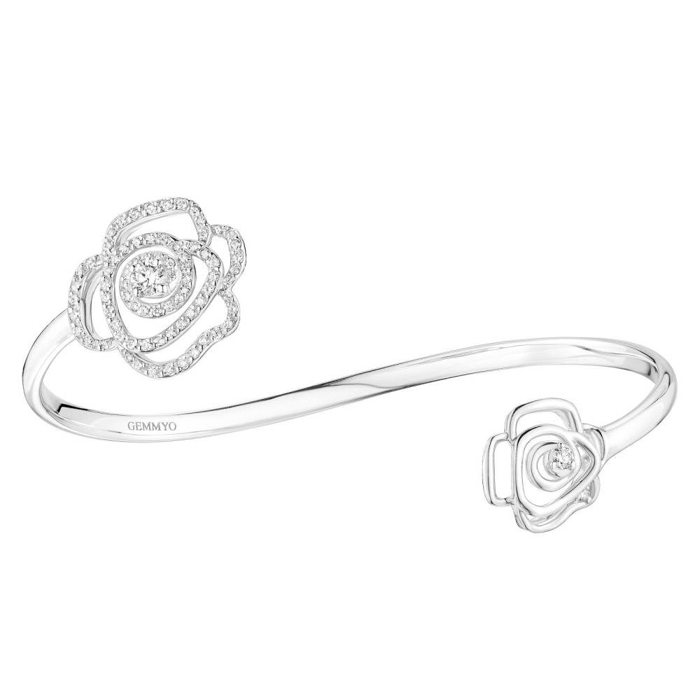 Armband Weißgold Diamant PrimaRosa Duo de Roses 2