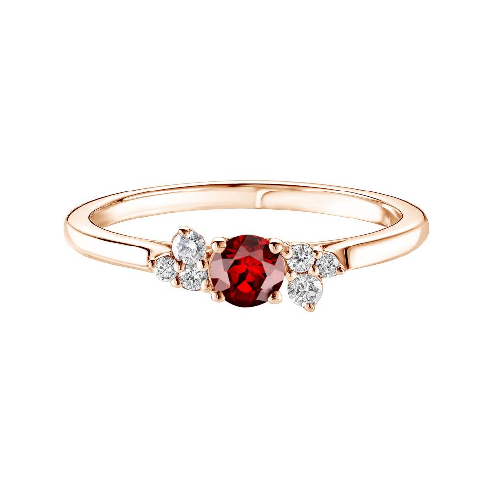 Ring Roségold Granat und diamanten Baby EverBloom 2