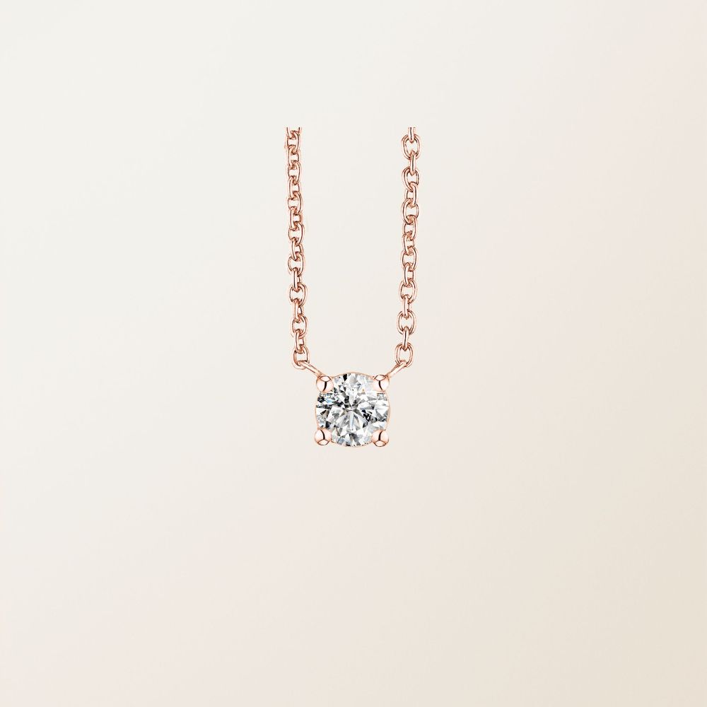 Pendentif Or rose Diamant Lady 2