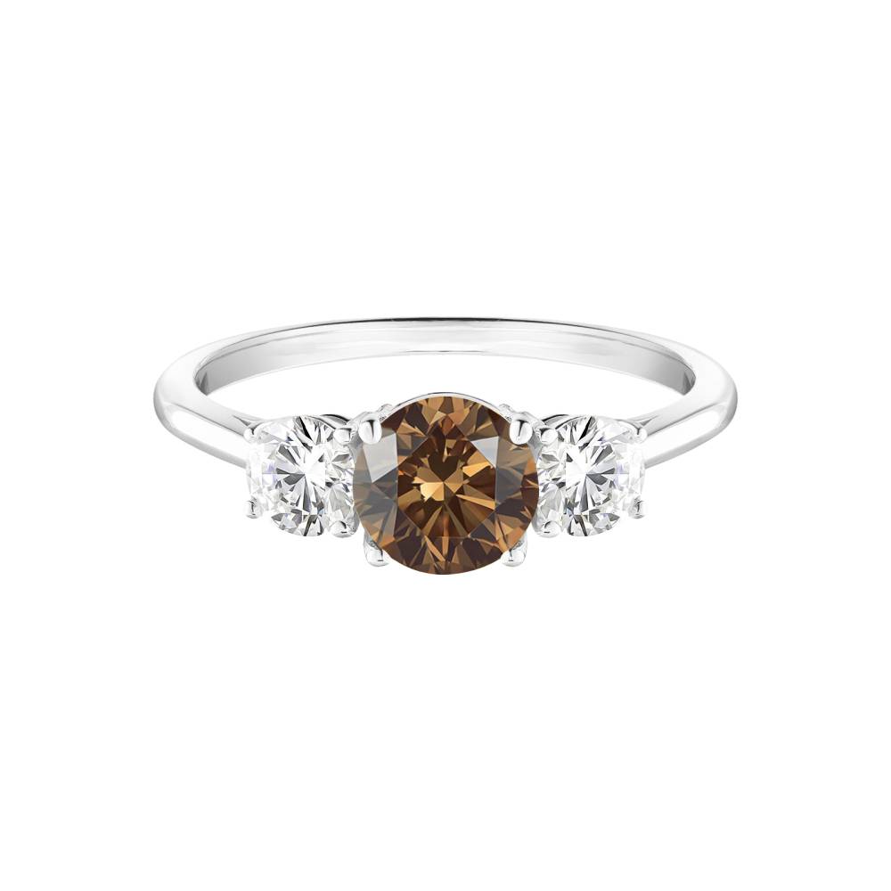 Ring Platinum Chocolate Diamond Little Lady Duo 2