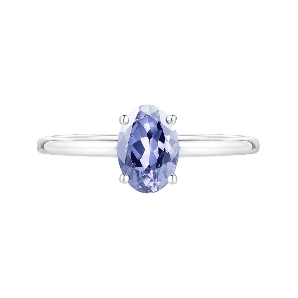 Bague Or blanc Tanzanite Lady Ovale 2