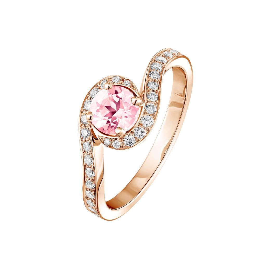 Ring Rose gold Tourmaline and diamonds Amelia 2