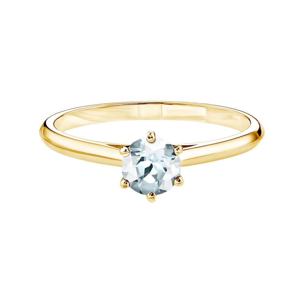 Ring Yellow gold Aquamarine Little Lady 2