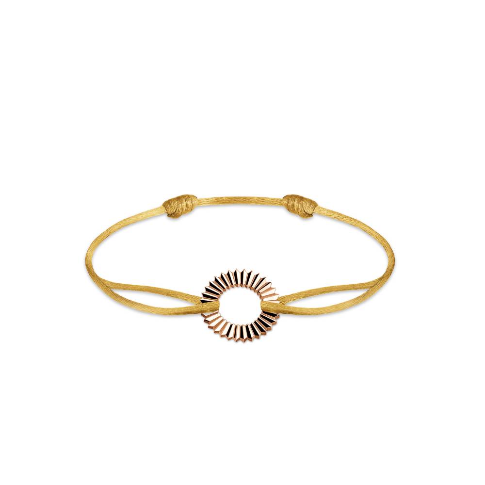 Cord Bracelet Rose gold Entaille Rayons 2