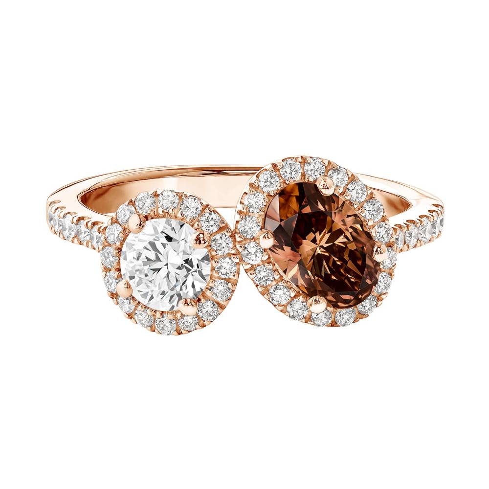 Ring Roségold Schokoladendiamant und diamanten AlterEgo Ovale L 2