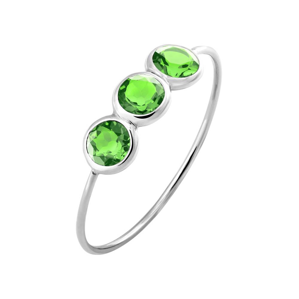 Ring White gold Tsavorite Gemmyorama Trio 2