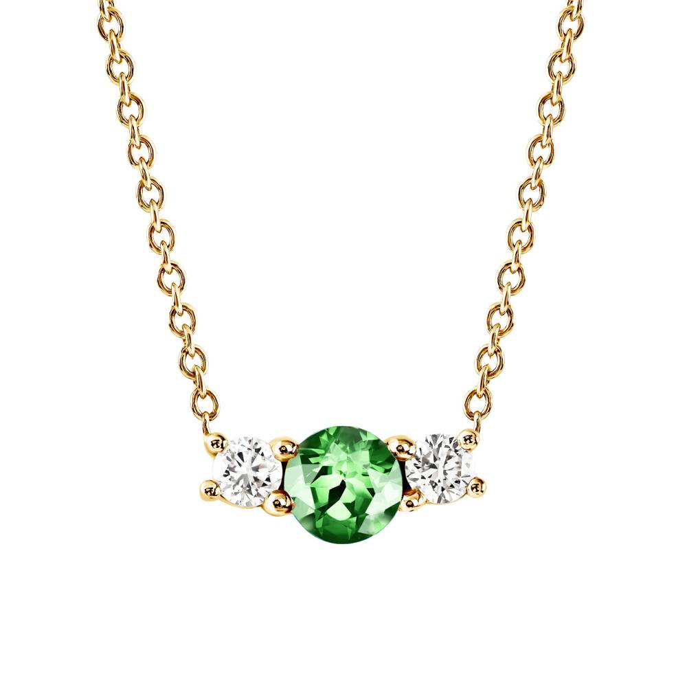 Pendentif Or jaune Tsavorite et diamants Lady Duo 2