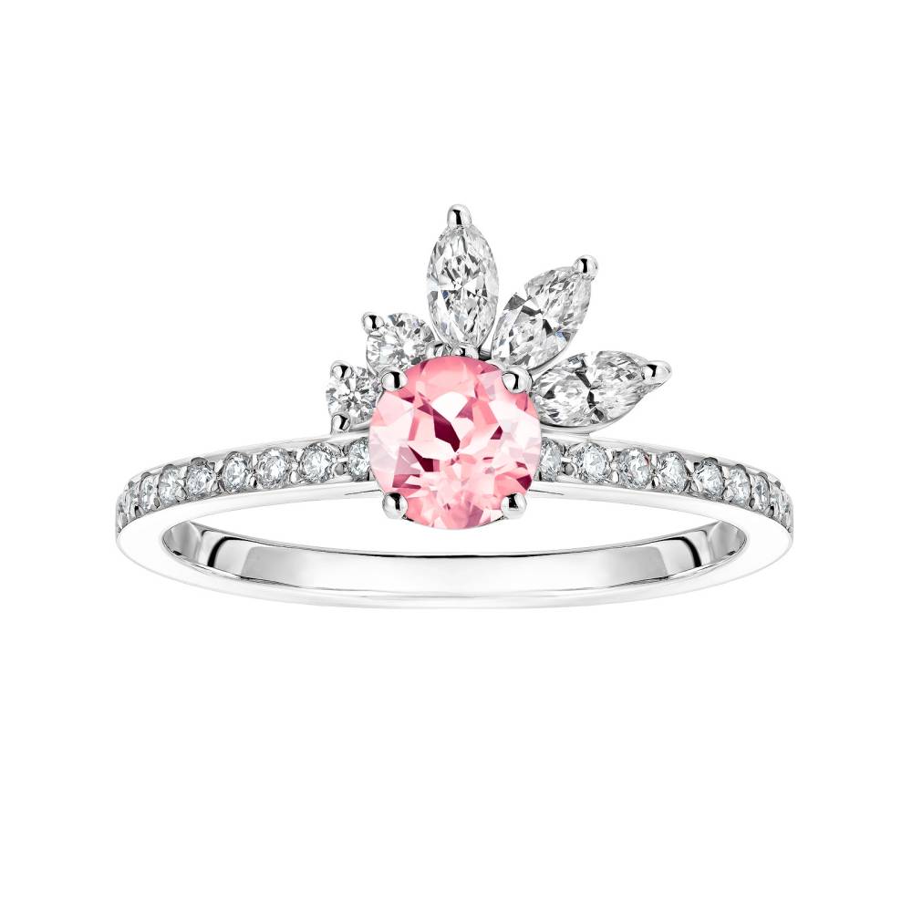 Ring Platin Turmalin und diamanten Little EverBloom Pavée 2